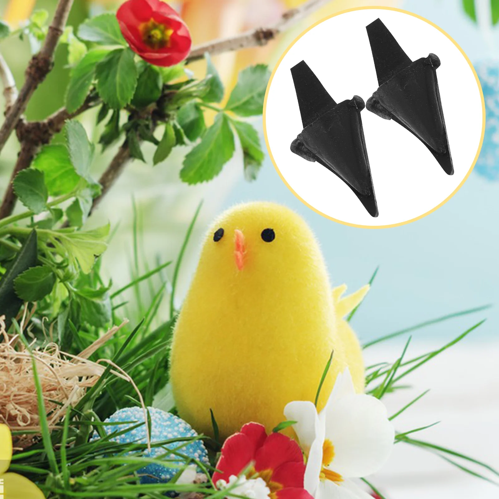 

100 Pcs Little Yellow Chicken Mouth Mini Chick Snowman Carrot Nose Beak Bird Stuffed Animal Safety Dolls Plastic Craft Toy