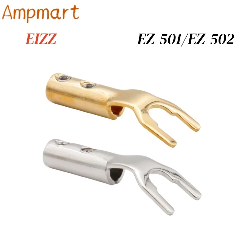 Non-Magnetic Pure Copper Y Spade Terminal Plug EZ-501/502 Solderless Design Low Distortion HiFi