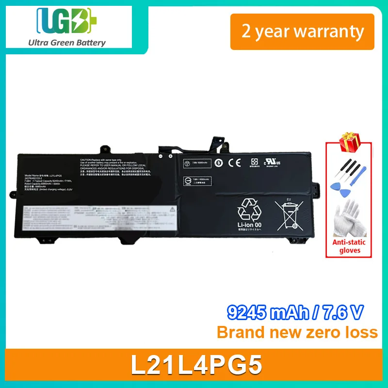 

UGB New L21L4PG5 Laptop Battery For Lenovo L21L4PG5 SB11J07488 2ICP6/40/133-2 Battery 9245mAh 7.6V 71Wh