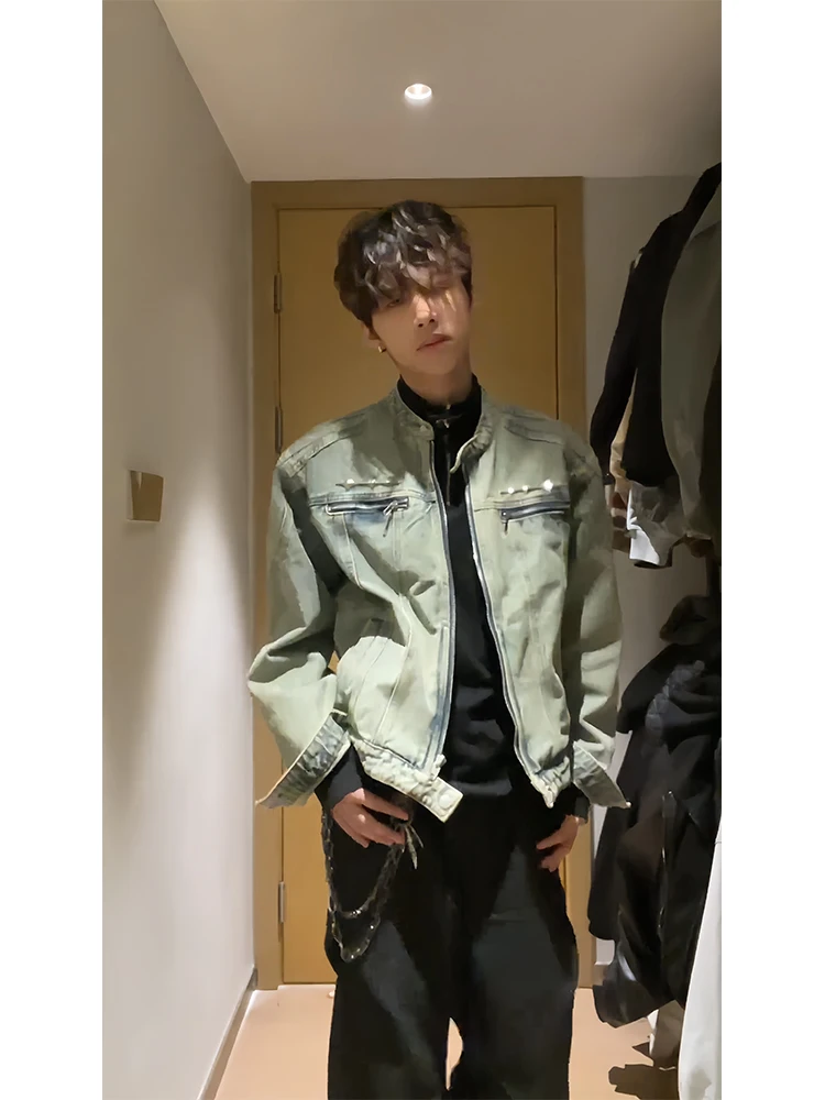 

Мужская джинсовая куртка в стиле ретро, модная брендовая куртка Haome, рабочая одежда, джинсы Cleanfit, винтажная одежда