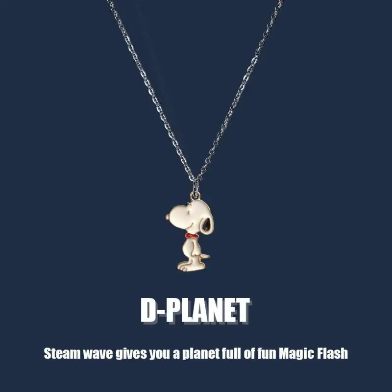 2026 New Snoopy Necklace Kawaii Cartoon Necklace Women Clothing Cartoon Accessories Couple Sweater Chain Birthday Gift