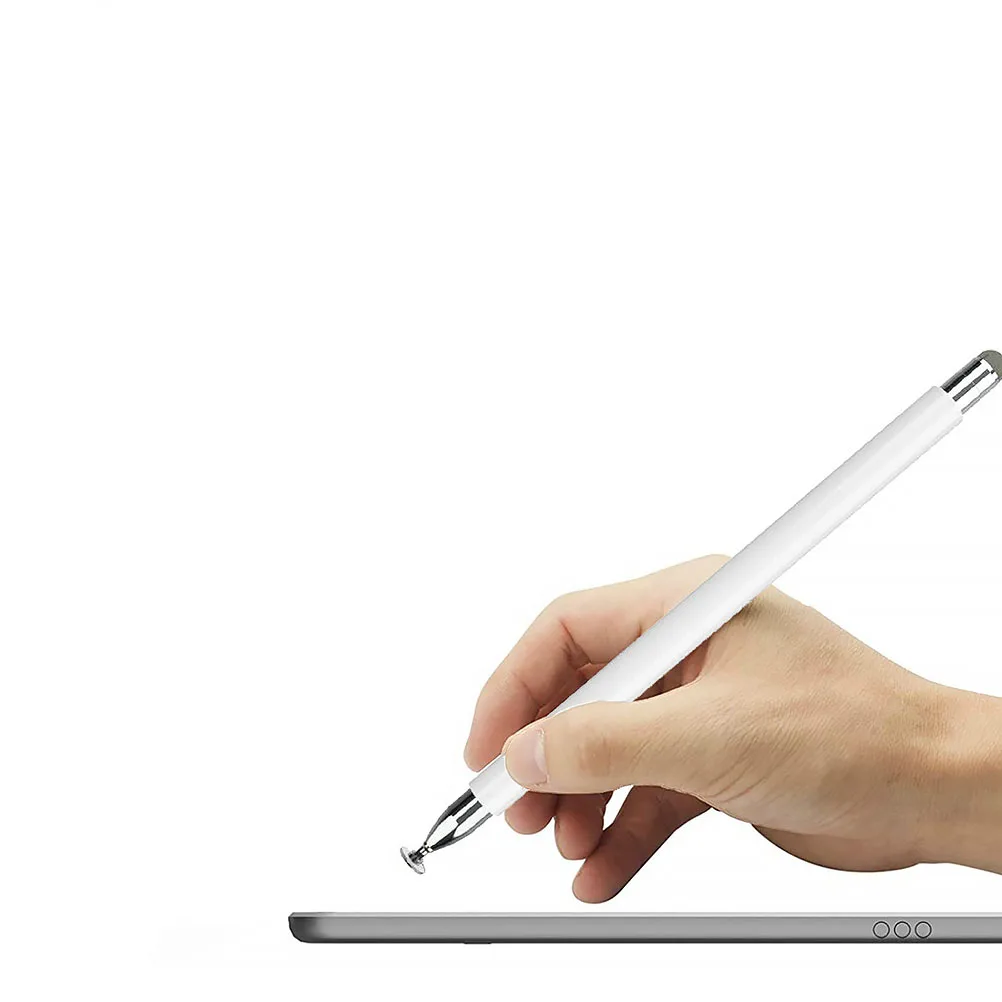 

Capacitive Stylus Pen for Touchscreen Tablet Phone Durable Sensitivity Brass White 2in1 Multifunctional Writing Tool