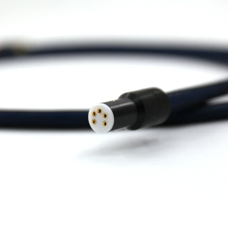 Viborg LC802 99.99% cobre banhado a prata 5N OFC Tonearm cabo com 5 pinos para conector macho XLR