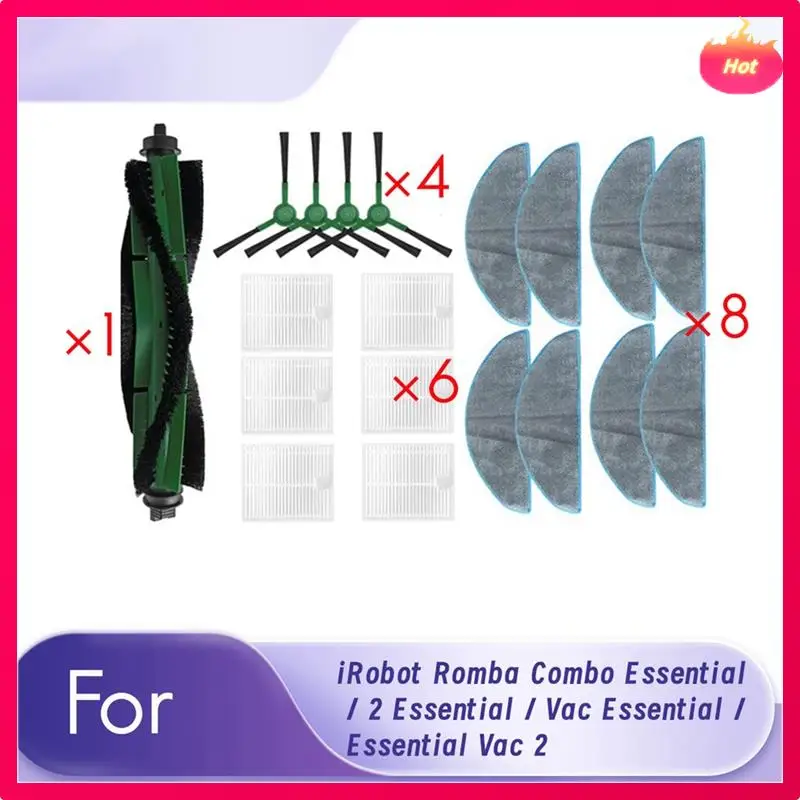 

ABYP For Irobot Romba Combo Essential / 2 Essential / Vac Essential / Essential Vac 2 Robot Vacuum Main Side Brush Mop Filter