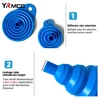 2Pcs Foldable Car Silicone Liquid Funnel 3