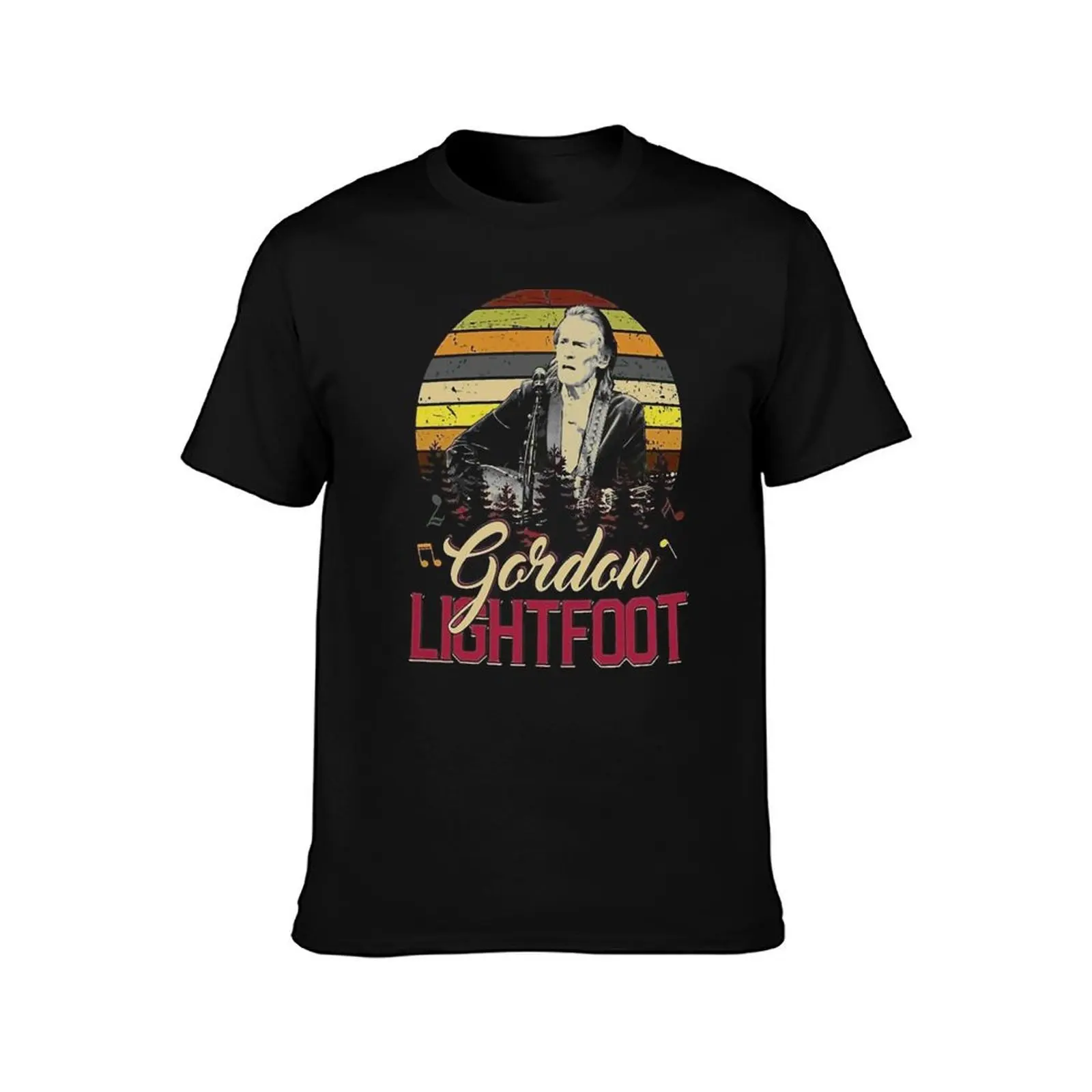 Gordon Lightfoot Fan T-Shirt Casual Light Summer Short Sleeve Top T-Shirt