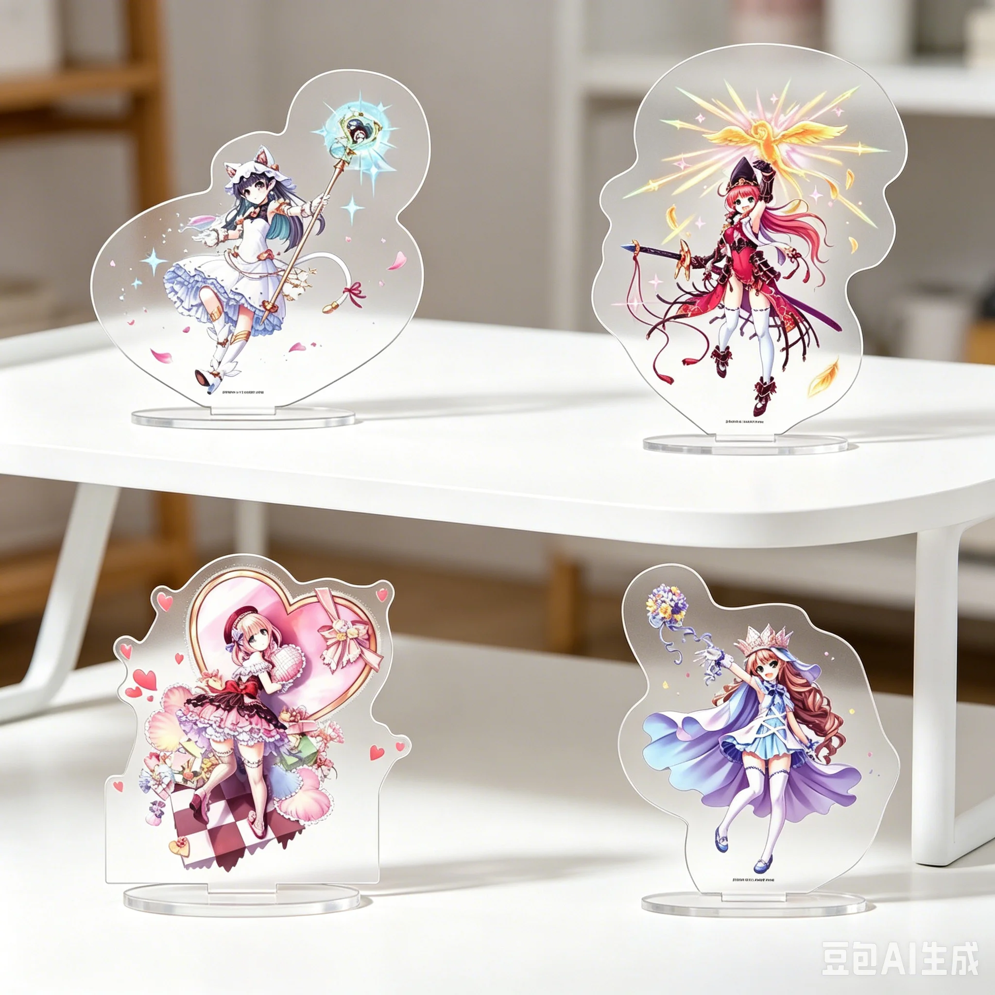 Iris Mysteria de Anime de Alta Resolución de 15CM! ~El Misterio de los Sueños de las Niñas~ Colección de figuras periféricas, modelo de acrílico con soporte, llavero