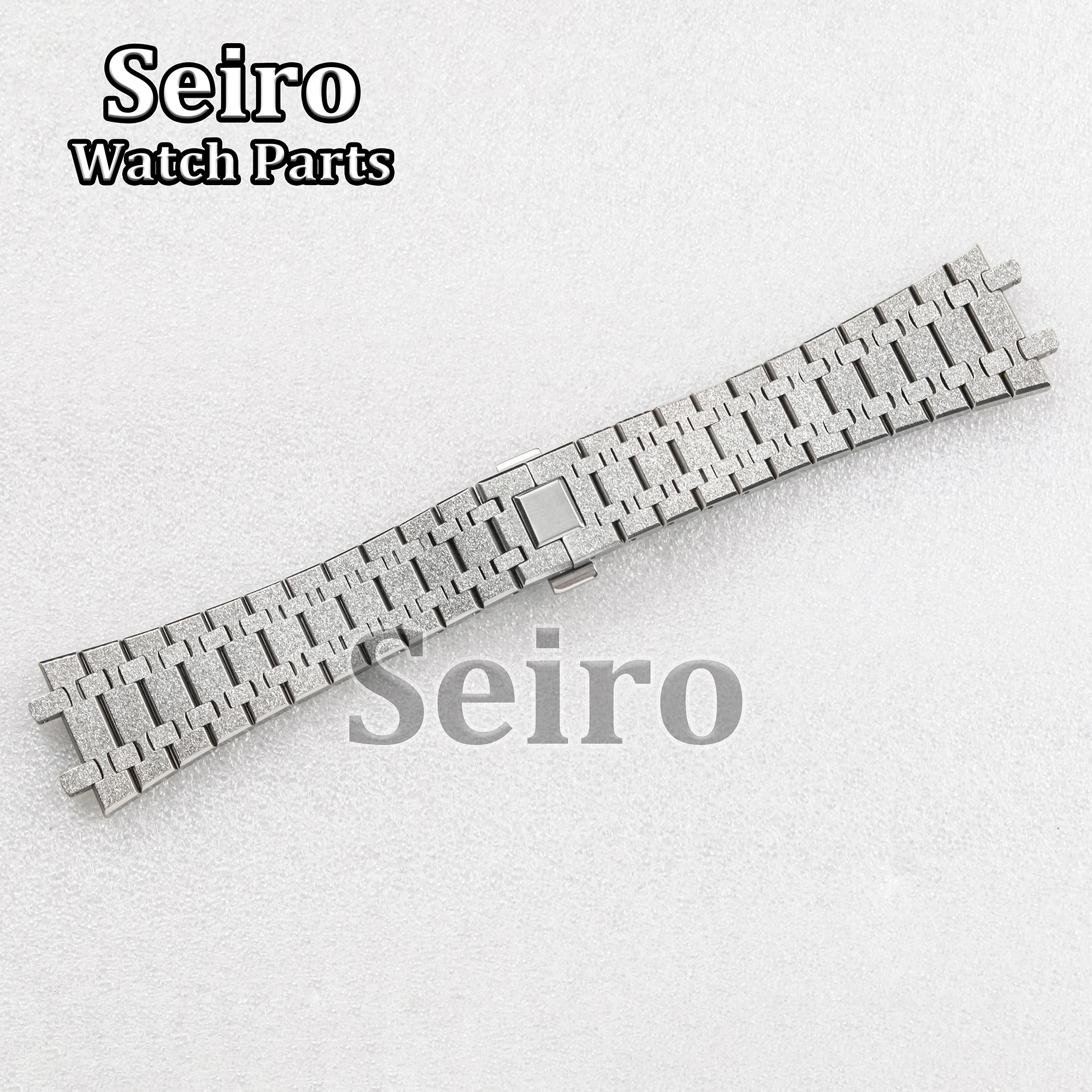 

26MM Frost Stainless Steel Watch Strap Sand Band Butterfly Buckle Watchband Bracelet for AP Royal Oak Watch Accessories Parts
