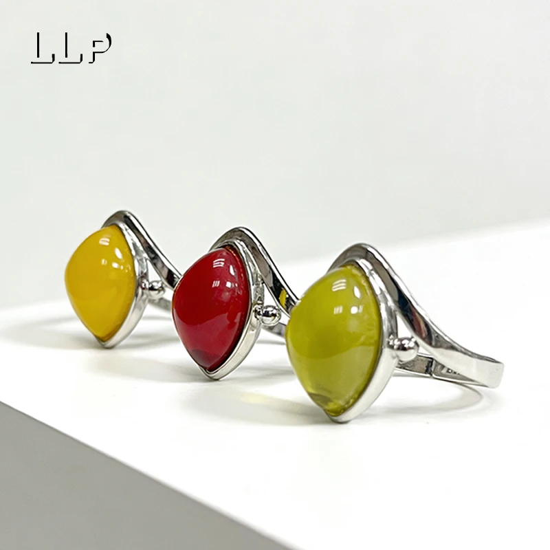 

Adjustable Tidal Amber Ring Women's Fashion And Personalized Party Jewelry Gift For Festivals