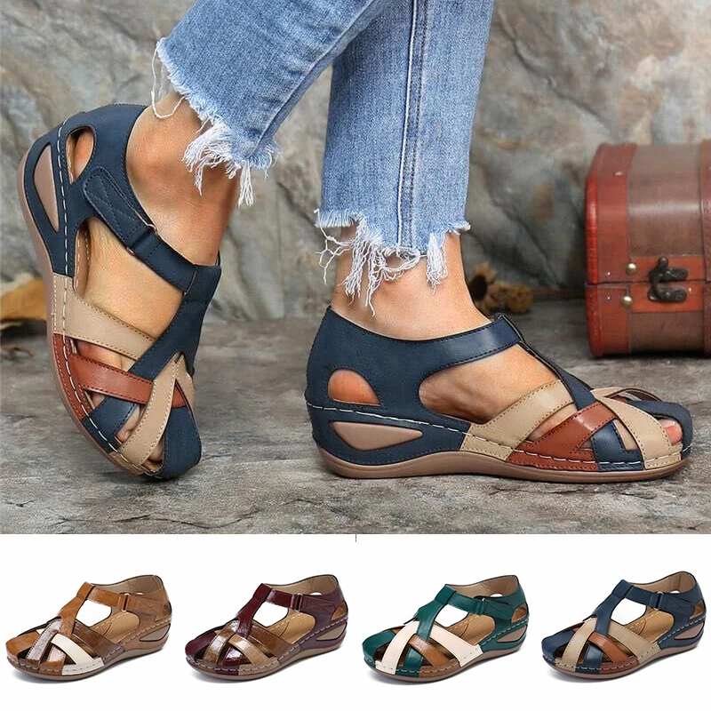 Womens Lollita Orthopedic Plus Sandals Simple Design Comfortable Lightweight For Summer Beach Indoor Outdoor