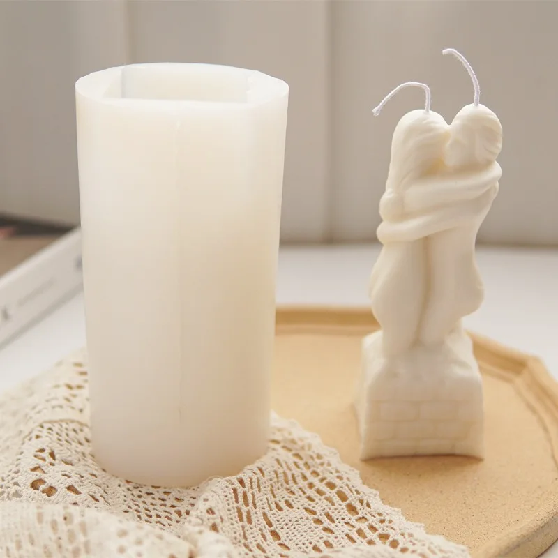 

Hot Selling Soft Large Humanoid Candle Silicone Mold for Men and Women Embracing Candles Silicone Mold