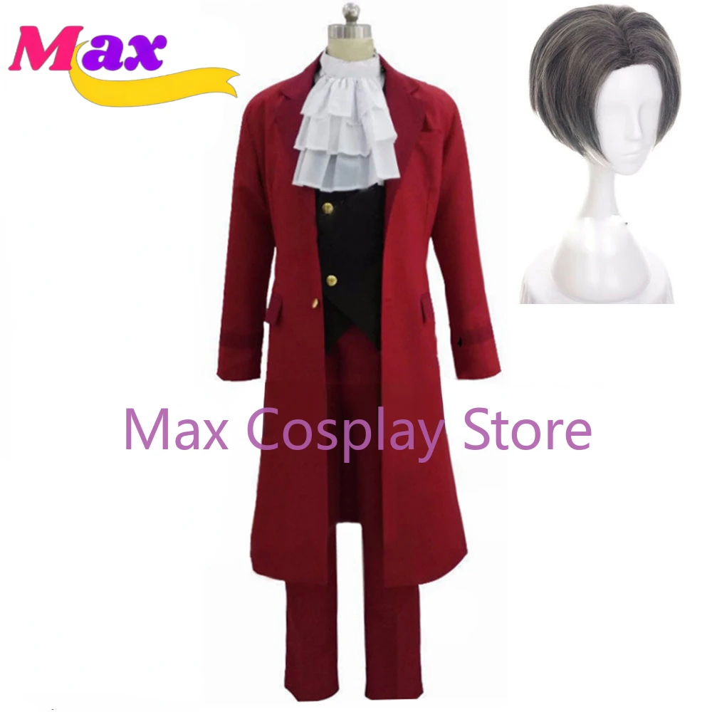 

Max Anime Miles Edgeworth Cosplay Clothing Phoenix Wright Anime Ace Attorney Halloween Cosplay Costumes Any Size Long NZ