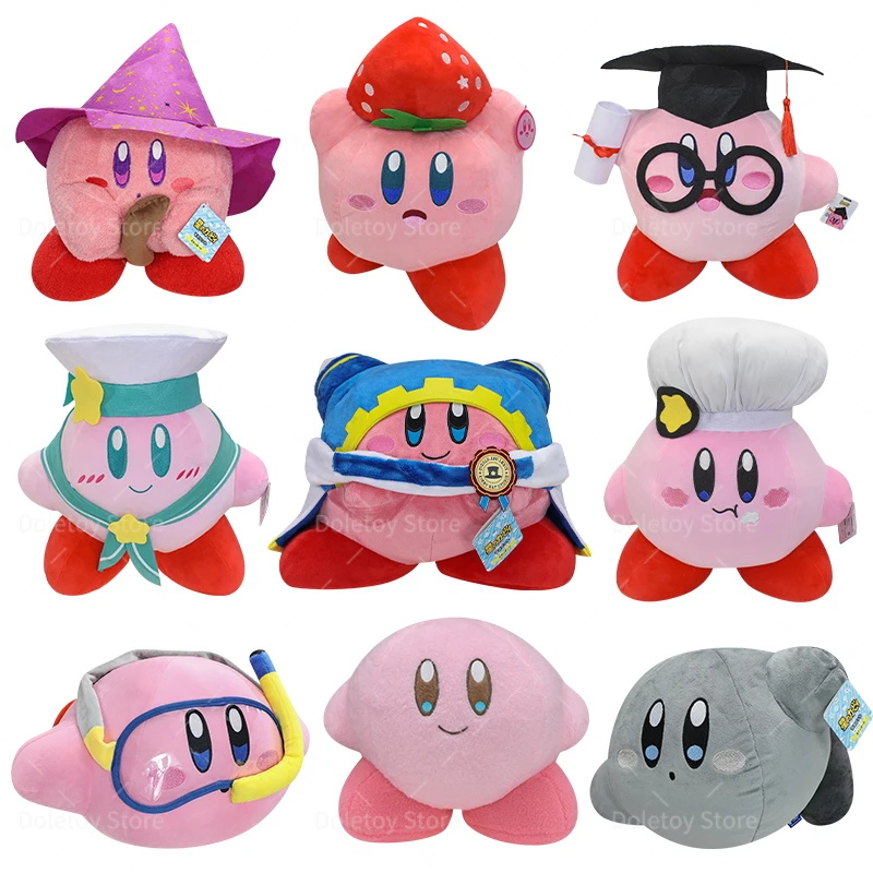 New Kirby Plush Halloween Witch Kirby Doctor Kirby Diving Kirby Soft Stuffed Toy Big Size Doll Christmas Birthday Gift for Kid