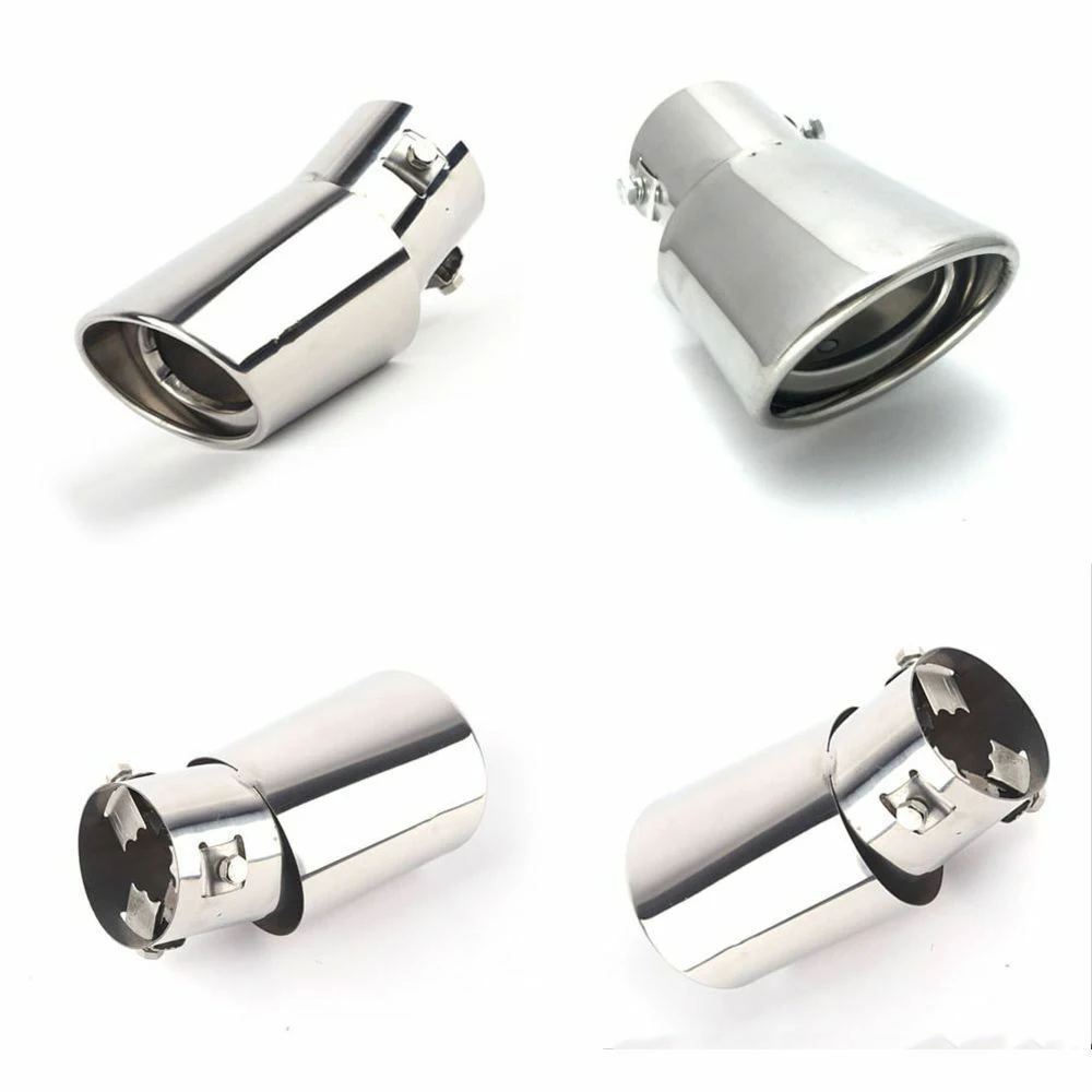 1Pc Stainless Steel Tail Throat Car Exhaust Pipe Universal Car Fittings