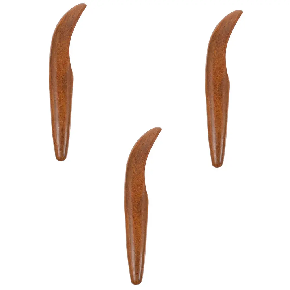 

3pcs Acupoint Stick Fragrant Wood Manual Acupressure Pen Meridian Gua Sha Tool Massaging Wooden Health Care Body Relaxation