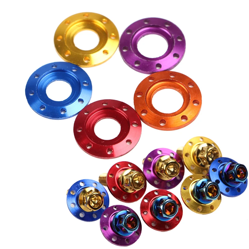 Aluminum Alloy Color Screw Cap Reinforcement Non-slip E-motorcycle Modification Accessories Flange Fastening Gasket Decoration