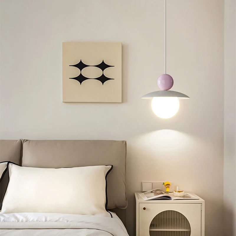 Nordic LED Pendant Light  Cream Style Modern Hanging Lamp Indoor Lighting Room Decor Chandeliers For Living Room Bedside Bedroom