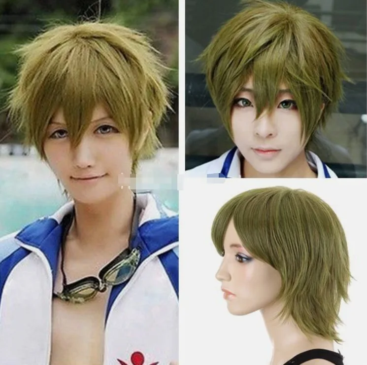 Unisex Short Cosplay Wig Women Men Fluffy Straight Anime Comic Hairstyle Party