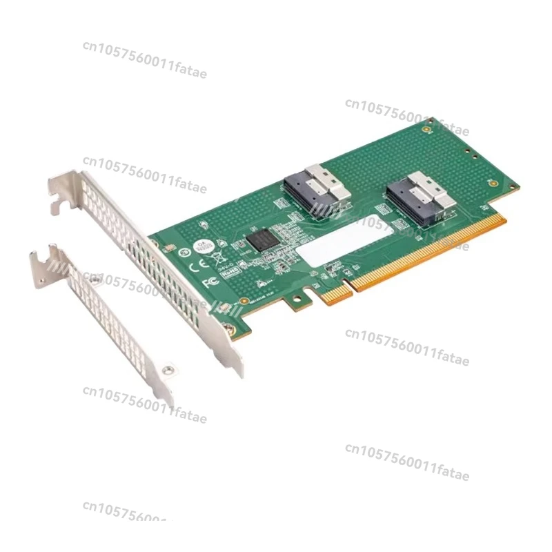 discrete graphics card U.2 extended adapter expansion PCIe4.0 x16 to SlimSAS 8654 half-height adapter card