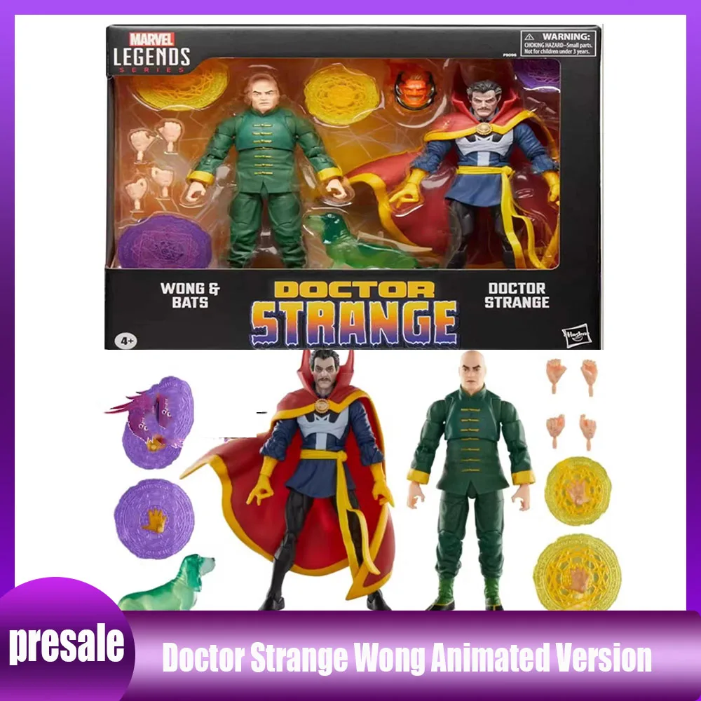 

Original Marvel Legends Doctor Strange Wong Animated Version Anime Action Figures Two Person Group Movable Doll Toy Model Gift