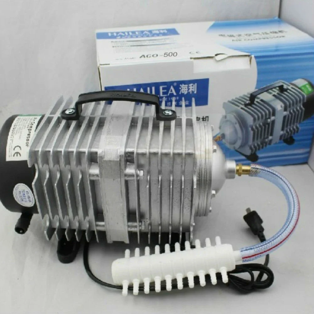 for New 500W Hailea ACO-500 420L/Min Electromagnetic Air Compressor for Aquarium air pump - AC Oxyen air pump for fish tank