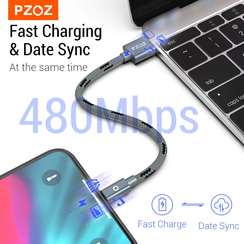 PZOZ Usb Cable For iPhone Cable 14 13 12 11 Pro Max Xs Xr X 8 plus iPad Air Mini Fast Charging Cable For iPhone Charger image 2