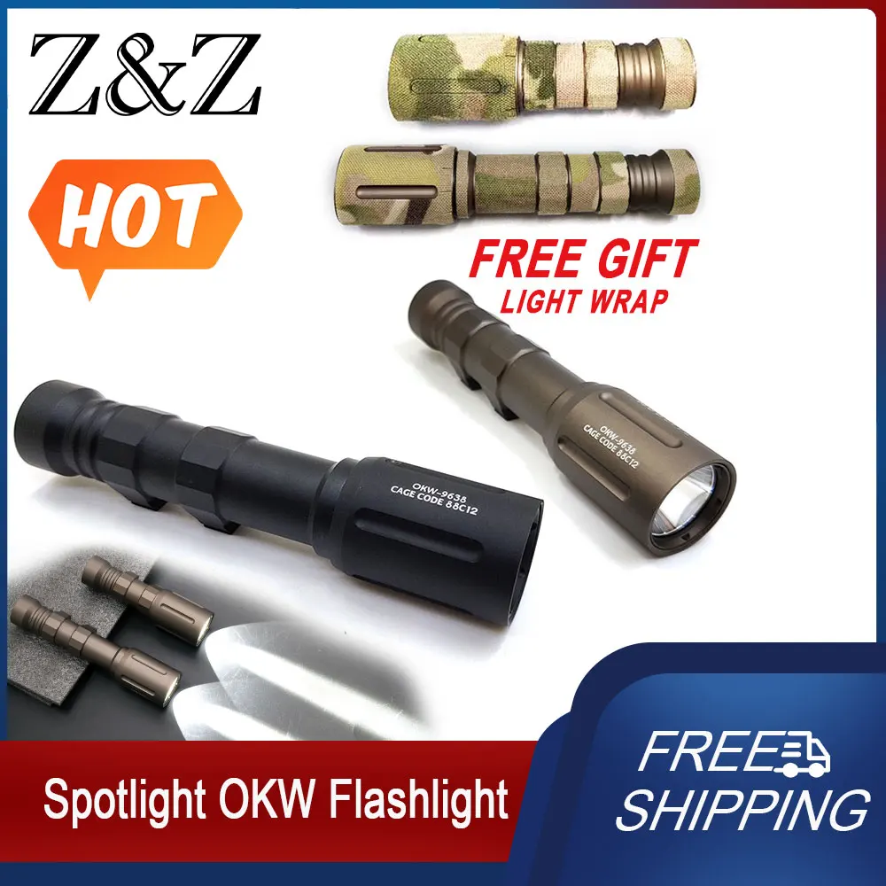 Hunting OKW 18650 18350 LED Flashlight 1200 Lumens Scout Light High Quality Fit 20mm Rail Outdoor Tactical Weapon Lights