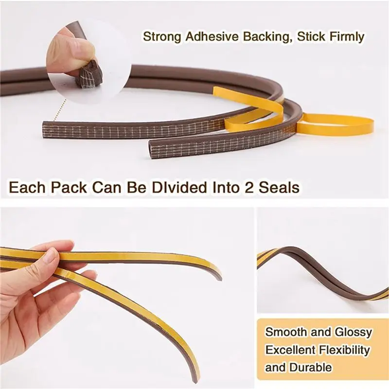 X18A-8 Roll EVA Seal Weather Strip Foam Tape D Type 10M Doors Windows Draught Excluder Anti-Collision Seal Strips