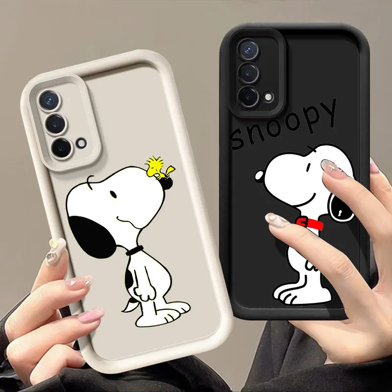 Big Head S-Snoopy Phone Case For OPPO A3 Reno 10 11 12 Pro 11F 12F A58 A78 4G A98 A3X 5G A15 A16 A17 A38 A53 A57 A60 A92