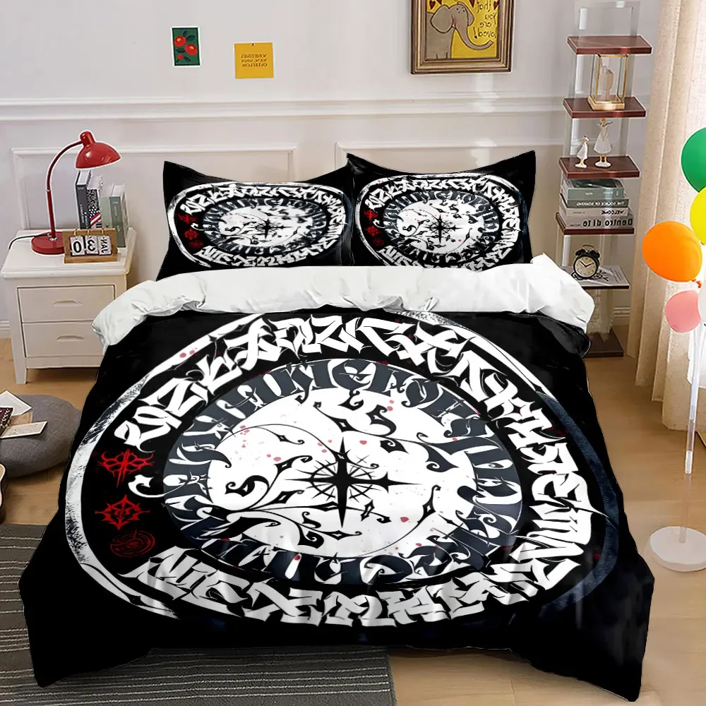 Mystic Pattern Three-Piece Set Soft Comfortable Duvet Cover Bedding Set Included 1*Duvet Cover & 2*Pillowcases, gift
