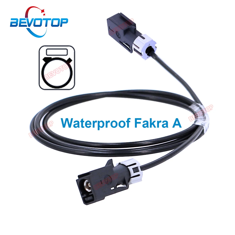 1 peça cabo fakra à prova d'água rg174ll preto fakra um conector fêmea para fêmea com fixação de câmera linha de vídeo fakra jumper