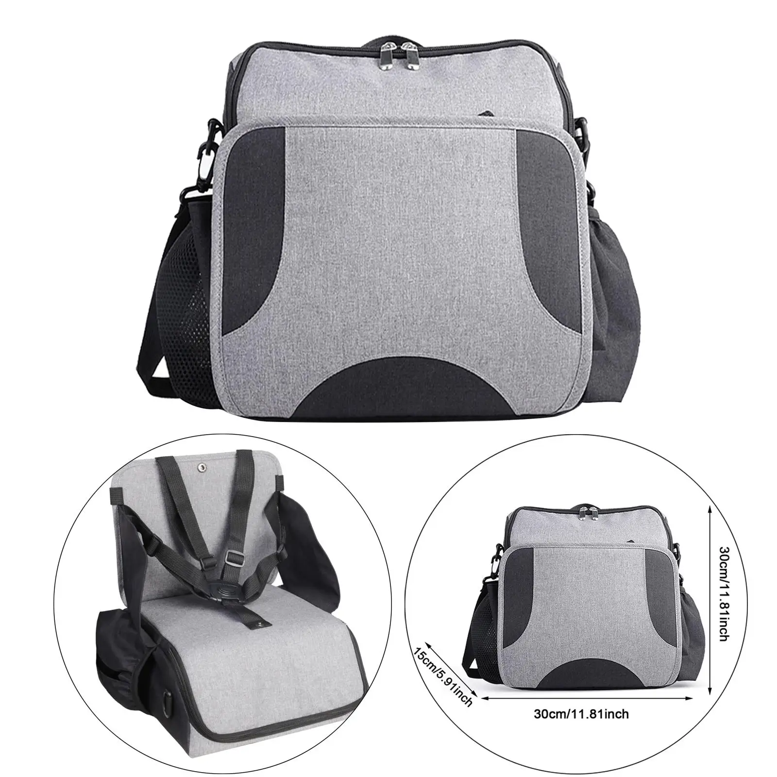 

Toddlers Booster Seat Travel Foldable Stable Seat Portable Baby Dining Chair