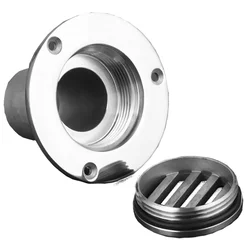 For Boat Rowing Boats 1-1/2 Inch Tools Deck Drain Yacht Stainless Steel 316 Pipe 38mm Silver