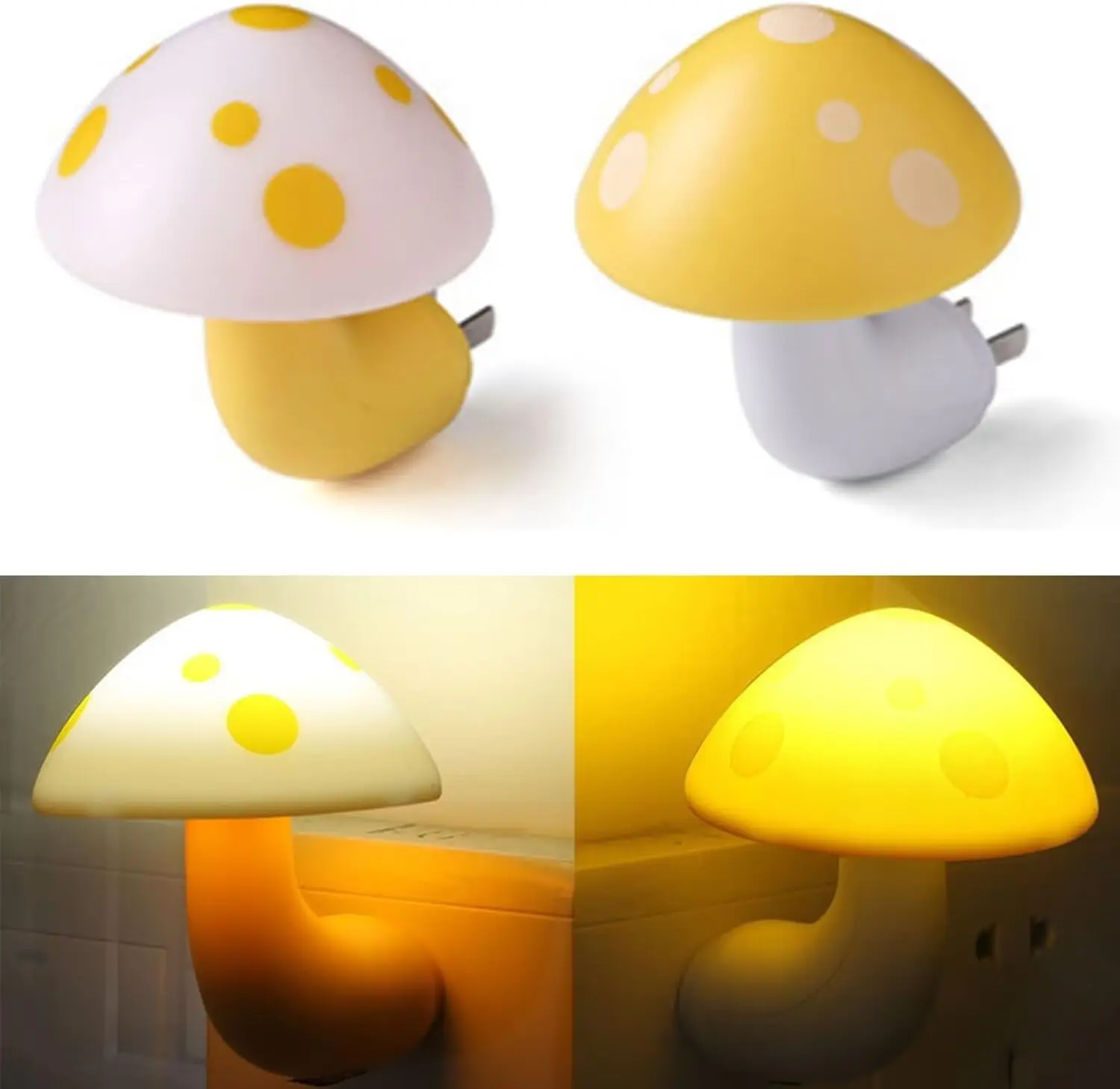 LED أضواء ليلية شكل الفطر الاستشعار التلقائي المرحاض ديكور غرفة نوم مصابيح الحائط التحكم في الضوء الاستشعار غرفة نوم ضوء الولايات المتحدة/الاتحاد الأوروبي التوصيل