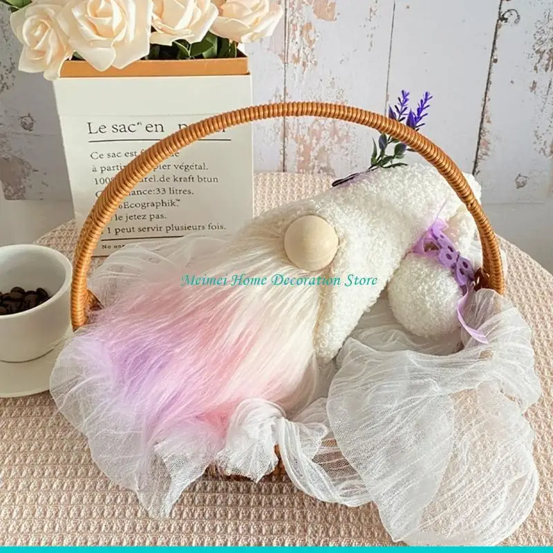 H7BF عيد الحب التماثيل الاسكندنافية Tomtes السويدية القزم للصيف #4