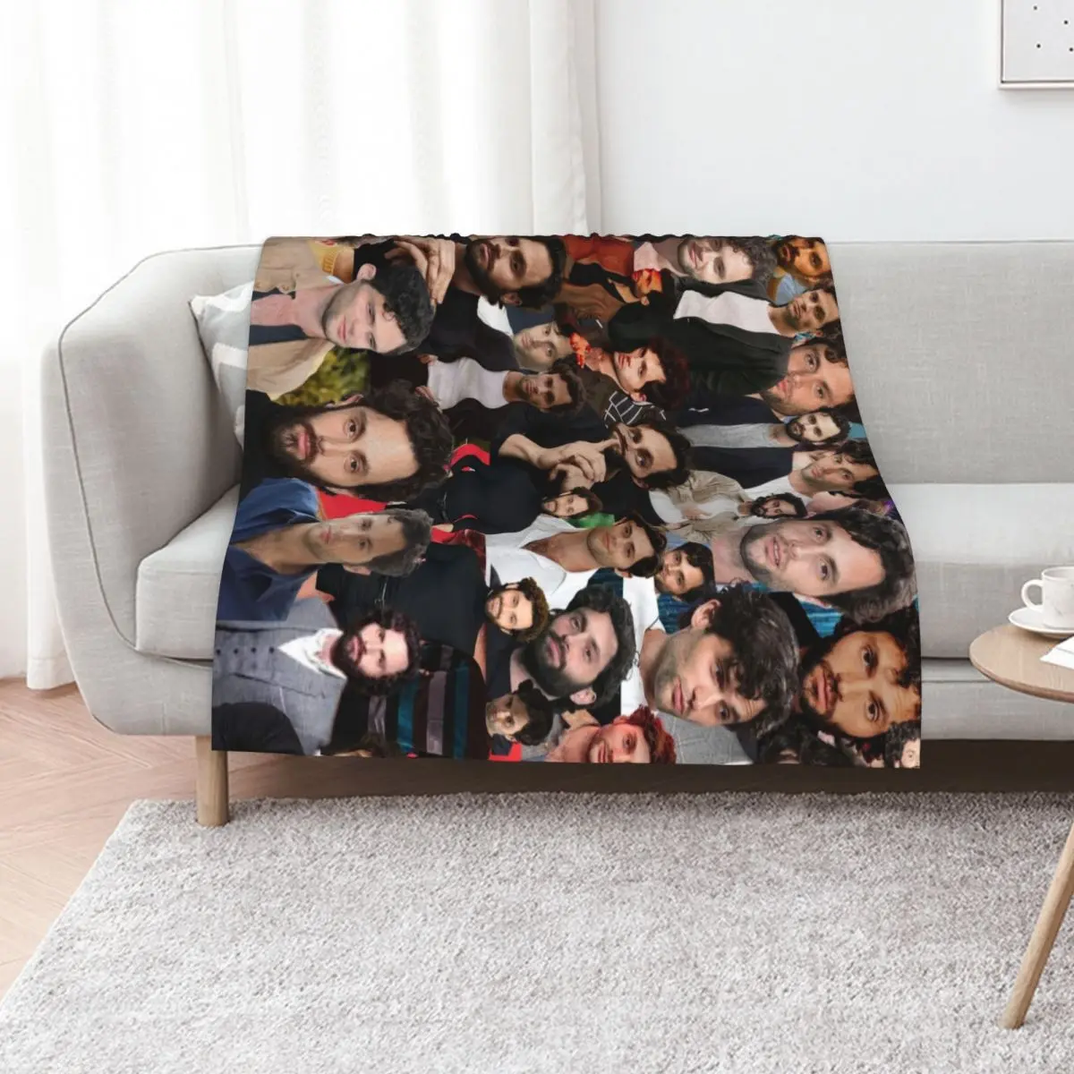 

Penn Badgley American actor Beautiful Aesthetic Lateral Collage - 3 Throw Blanket Plush christmas gifts Sofa Blankets