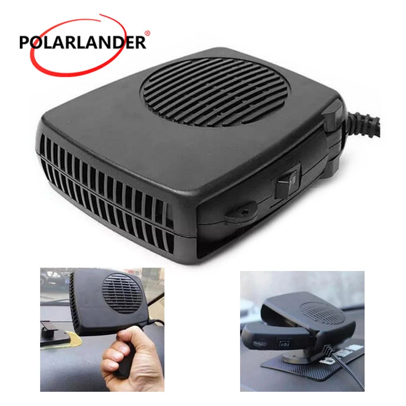 Car Fan Heater Car Ceramic Heating Cooling Heater Fan Defroster Demister Automatic Overheat Protect Portable Foldable Handle 12V