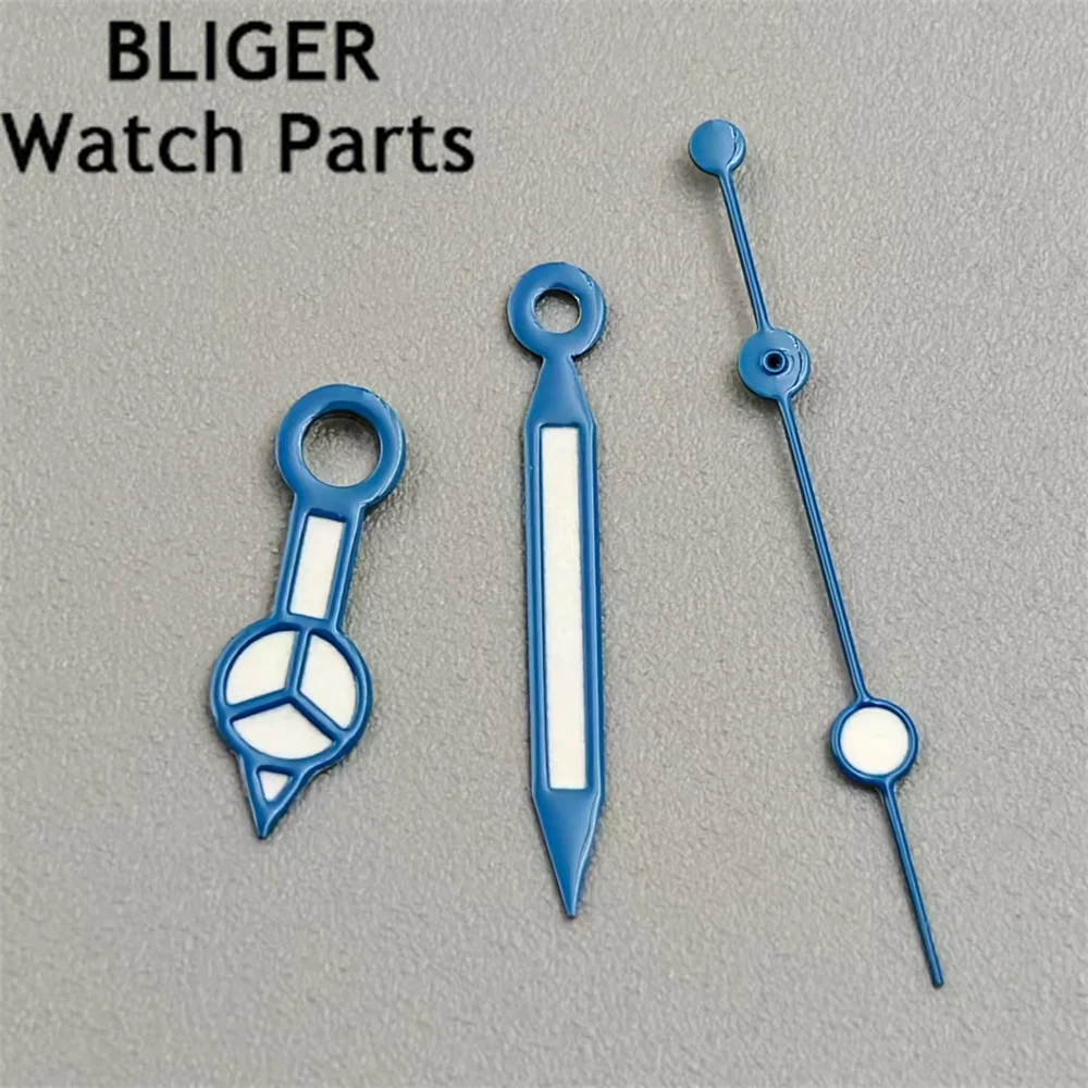 BLIGER Watch Hands Black Blue Green Red Yellow Orange Purple Hands Green Luminous Fit NH35 NH36 NH38 ETA2824 PT5000 Movement
