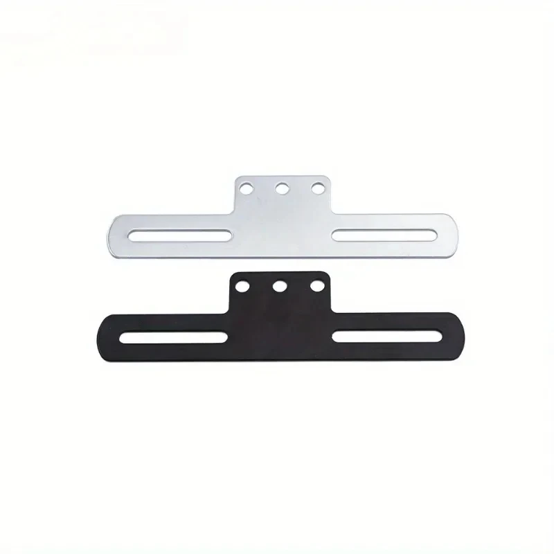 Black Chrome Motorcycle License Plate Frame Built in LED Rear Tail and Brake Lamp Universal Fit for Harley Honda Yamaha