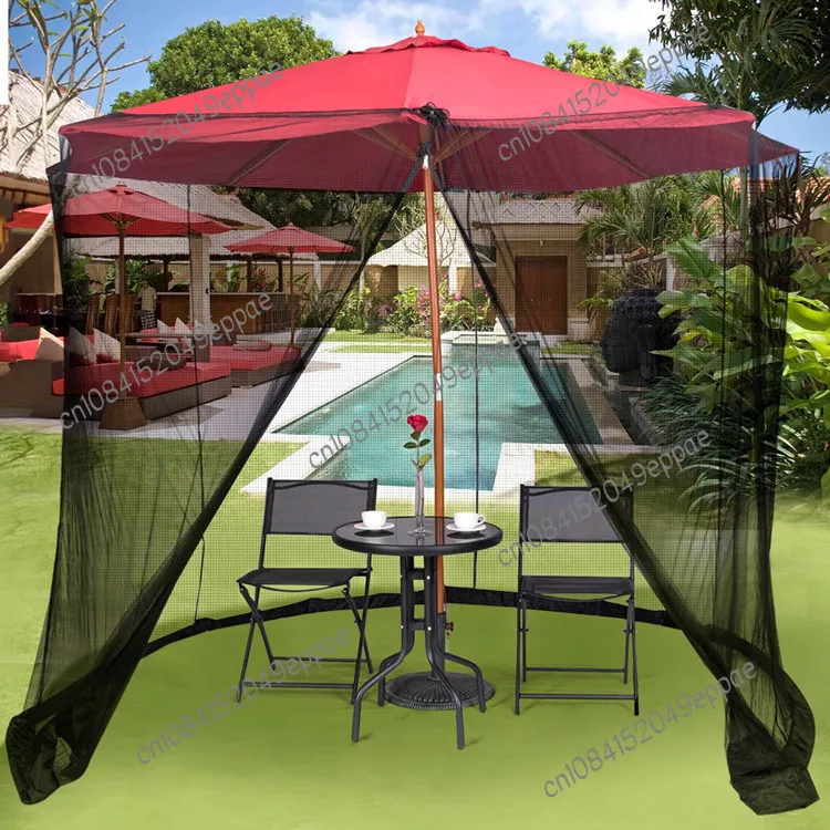 Umbrella Mosquito Net Outdoor Courtyard Anti Mosquito Sunshade Net Cover Table Umbrella Anti Cover