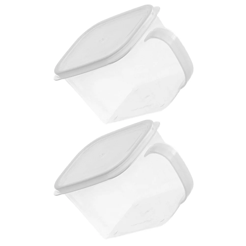 

2Pcs Multipurpose Food Storage Containers for Kitchen Cereal Dry Food Snacks with Lid Handle Fresh Keeping Cereal Organizer