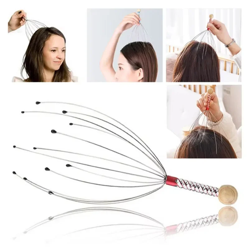 1/2Pc Octopus Head Massager Scratching Scalp Relaxation Relief Body Massager Scratcher Relieves Tension Health Care Tools Random