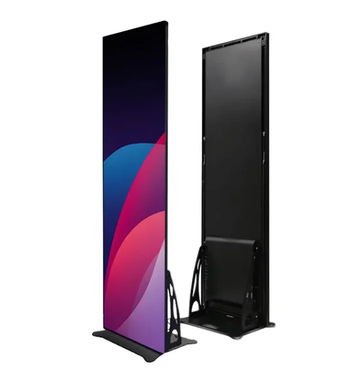 Pantalla LED Plegable para Interiores GOB P1.2 P1.5 P1.8 P2.5, Cartel Digital, Banner Publicitario Portátil, Video Publicitario para Centros Comerciales y Agencias