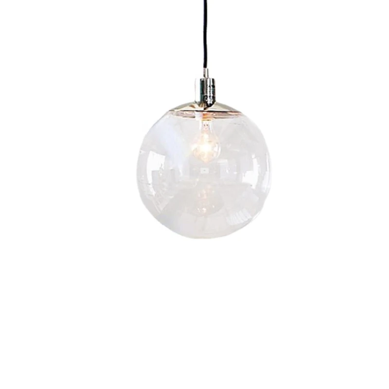 

Modern brief fashion glass ball lamp personalized restaurant bar pendant light e27 bulb lamp holder