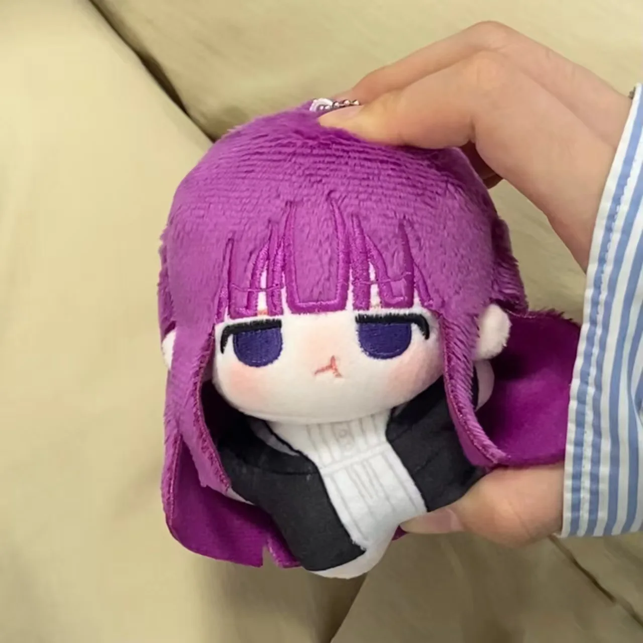Frieren: Beyond Journey's End anime 10cm Fern Plush Doll & Cartoon Frieren Star-shaped Fuzzy Keychain Pendant