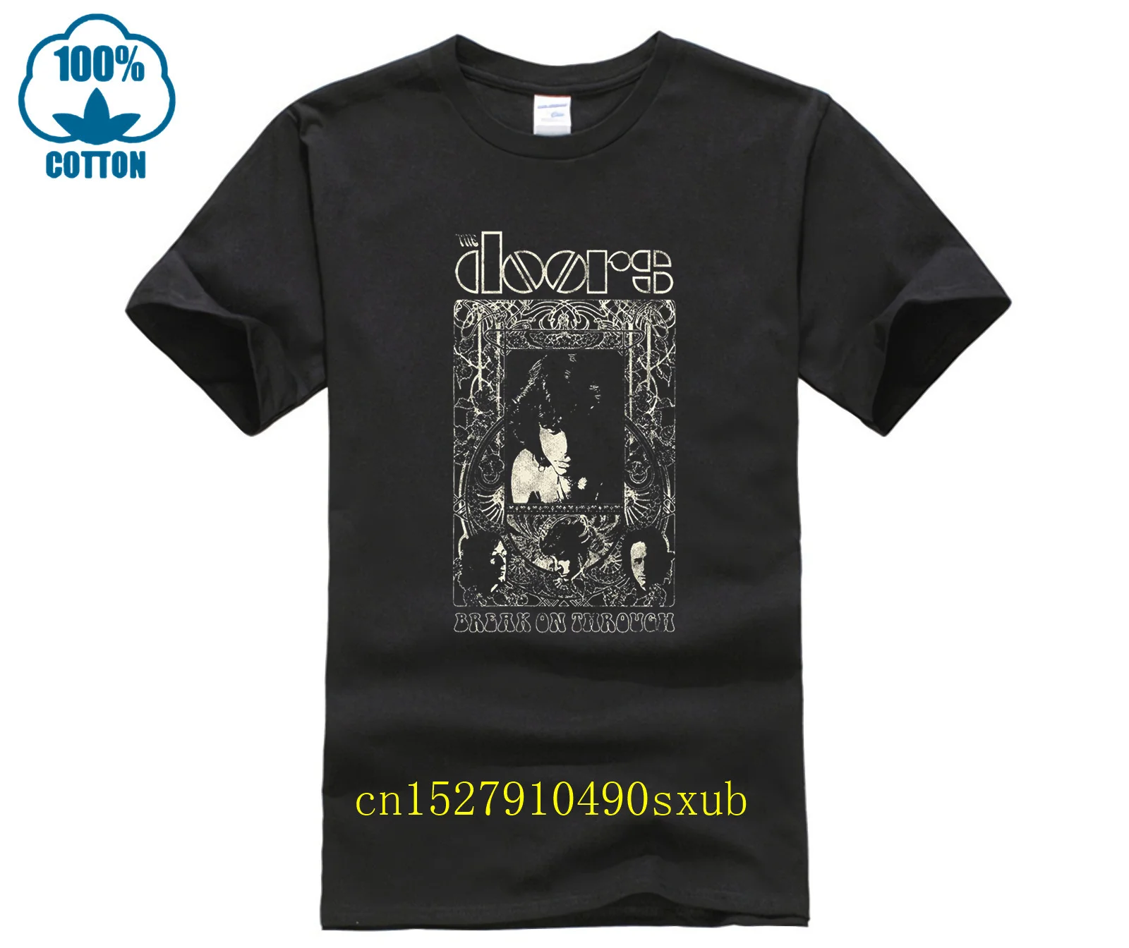 Хипстерская футболка унисекс The Doors Nouveau Band Merch Jim Morrison L.A. Футболка с принтом Wowoman, футболки в собственном стиле