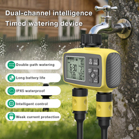 LCD Display Irrigation Water Timer Automatic Garden Flower Watering System 2 Zone Programmable Irrigation Control Sprinkler