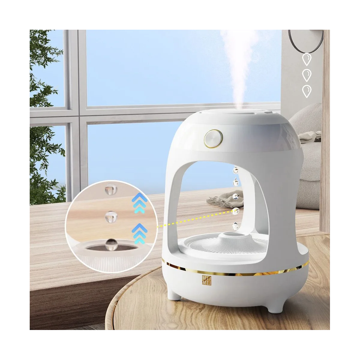 سطح المكتب كتم المرطب بالموجات فوق الصوتية مبيد المرطب 700 مل USB المرطب الناشر لغرفة النوم مكتب سطح المكتب المنزل-A-ABLM