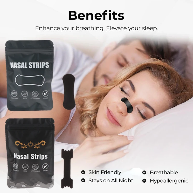30/60 parches tiras nasales para el aliento parches antironquidos para la nariz mejorar el producto para la salud del sueño dejar de roncar dispositivo de ayuda para el sueño más fácil