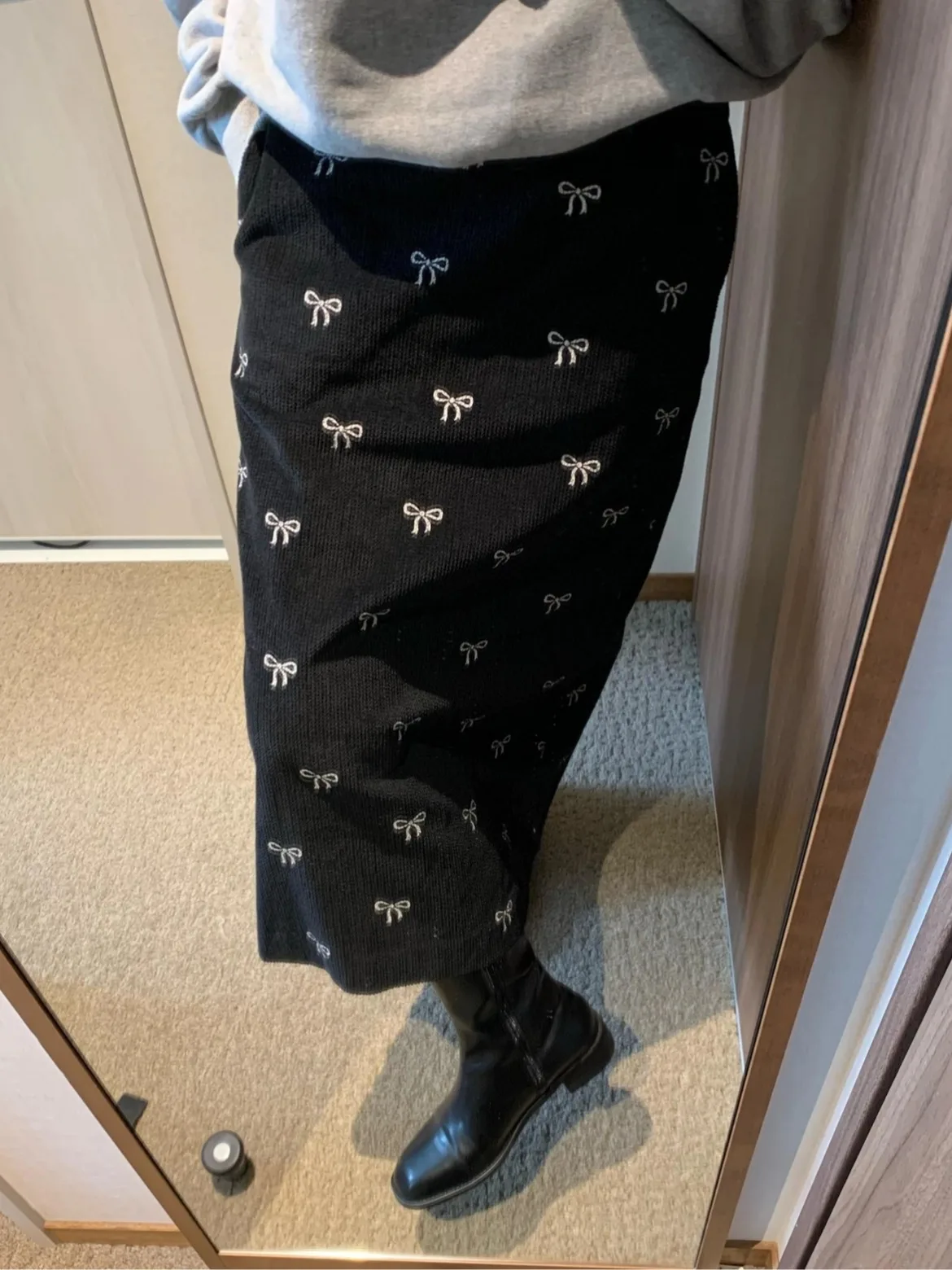 

Шикарная осенне-зимняя милая молодежная длинная юбка с высокой талией и универсальным узлом с принтом Ba и разрезом